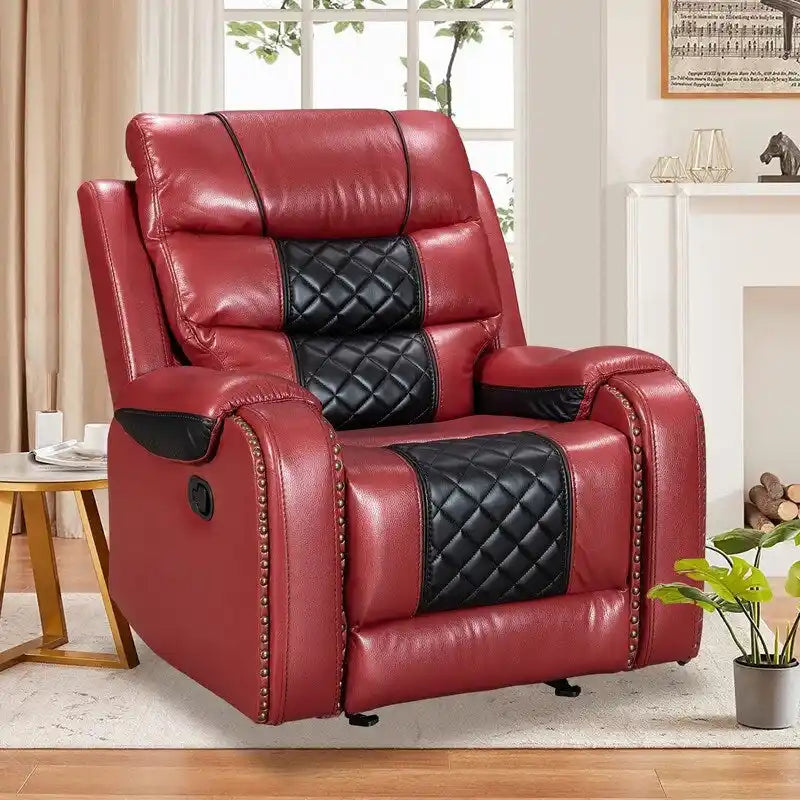 Spacious Faux Leather American-Style Recliner Chair for Living Room 42