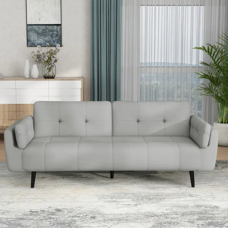 Adjustable Reclining Futon Sofa Bed - Convertible Sleeper Couch 26