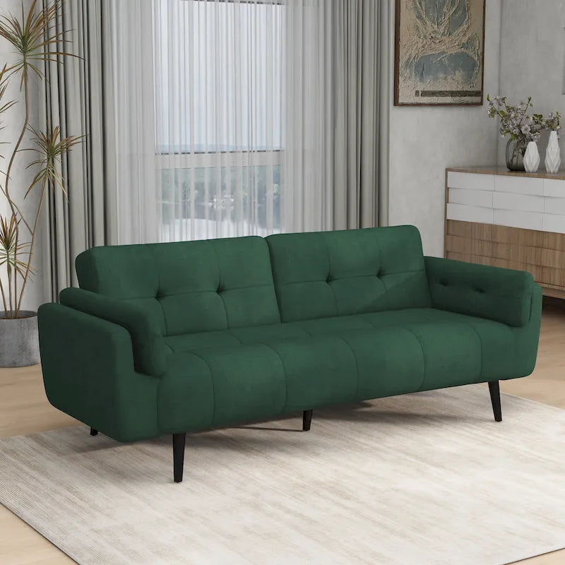 Adjustable Reclining Futon Sofa Bed - Convertible Sleeper Couch 4