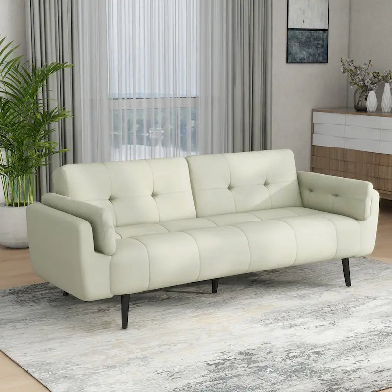 Adjustable Reclining Futon Sofa Bed - Convertible Sleeper Couch 8