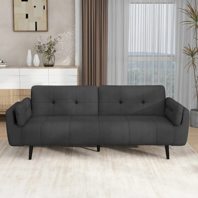 Adjustable Reclining Futon Sofa Bed - Convertible Sleeper Couch 11