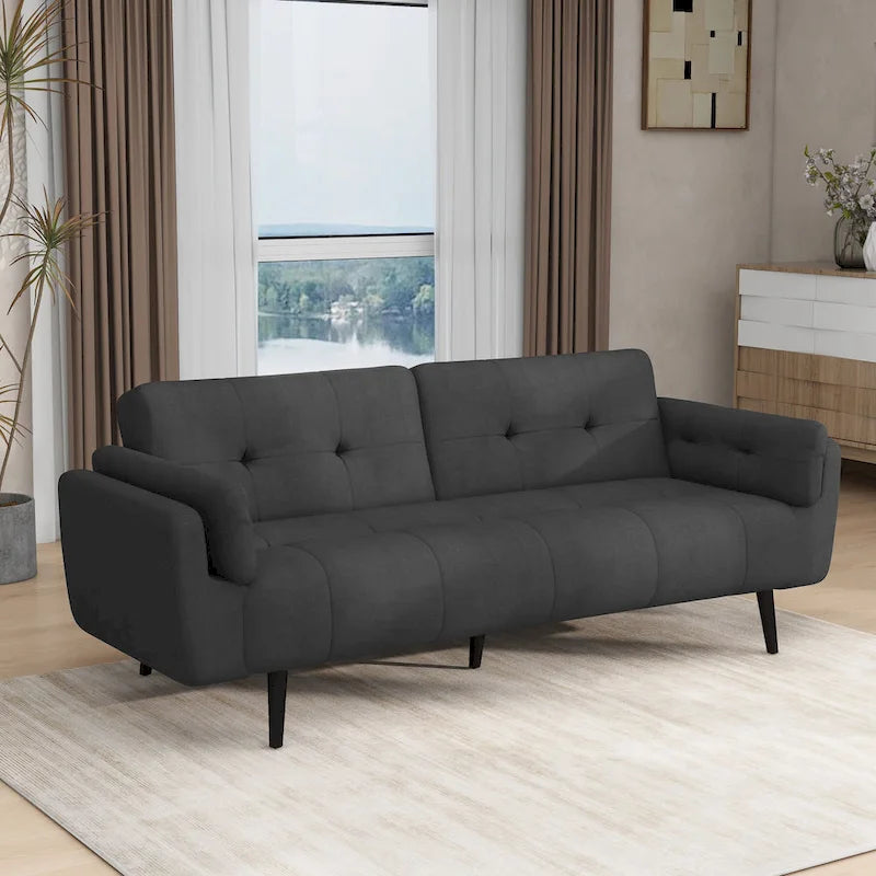 Adjustable Reclining Futon Sofa Bed - Convertible Sleeper Couch 12