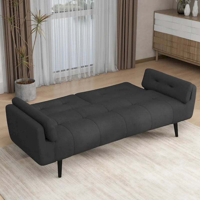 Adjustable Reclining Futon Sofa Bed - Convertible Sleeper Couch 13