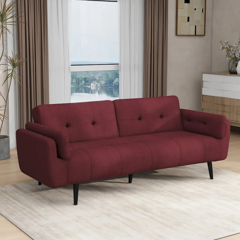 Adjustable Reclining Futon Sofa Bed - Convertible Sleeper Couch 17