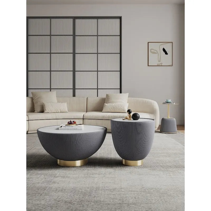 Manhattan Comfort Contemporary Anderson 2.0 Upholstered 3-Piece Table Collection 40