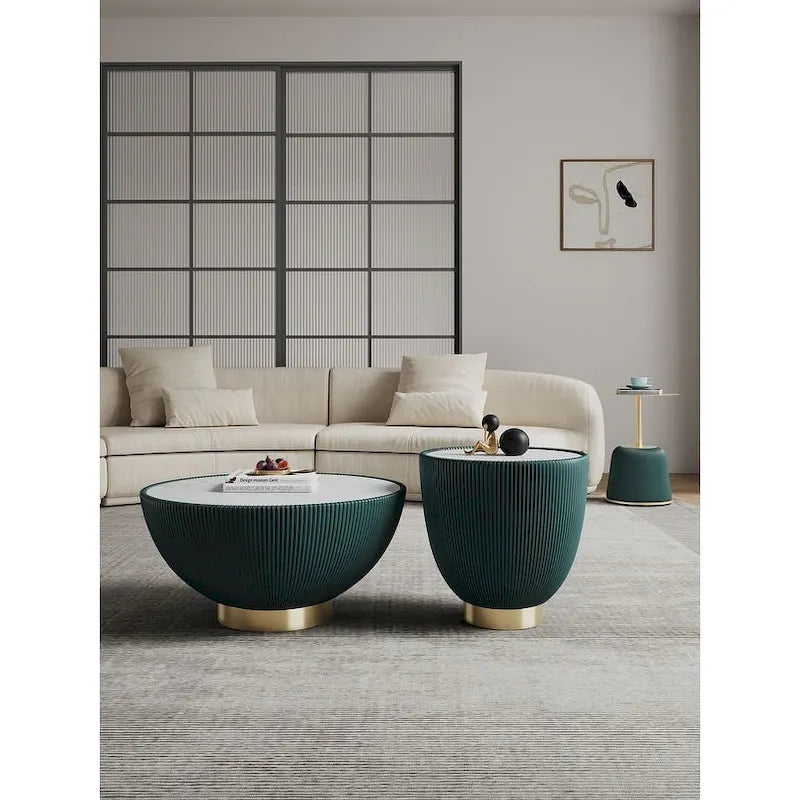 Manhattan Comfort Contemporary Anderson 2.0 Upholstered 3-Piece Table Collection 41