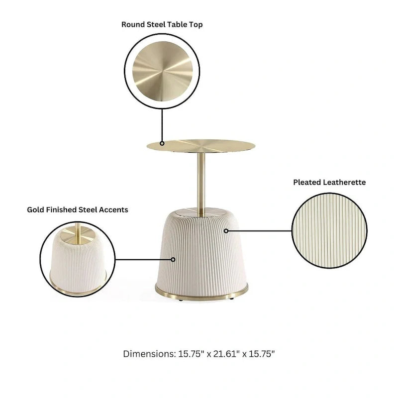 Manhattan Comfort Contemporary Anderson 2.0 Upholstered 3-Piece Table Collection 6