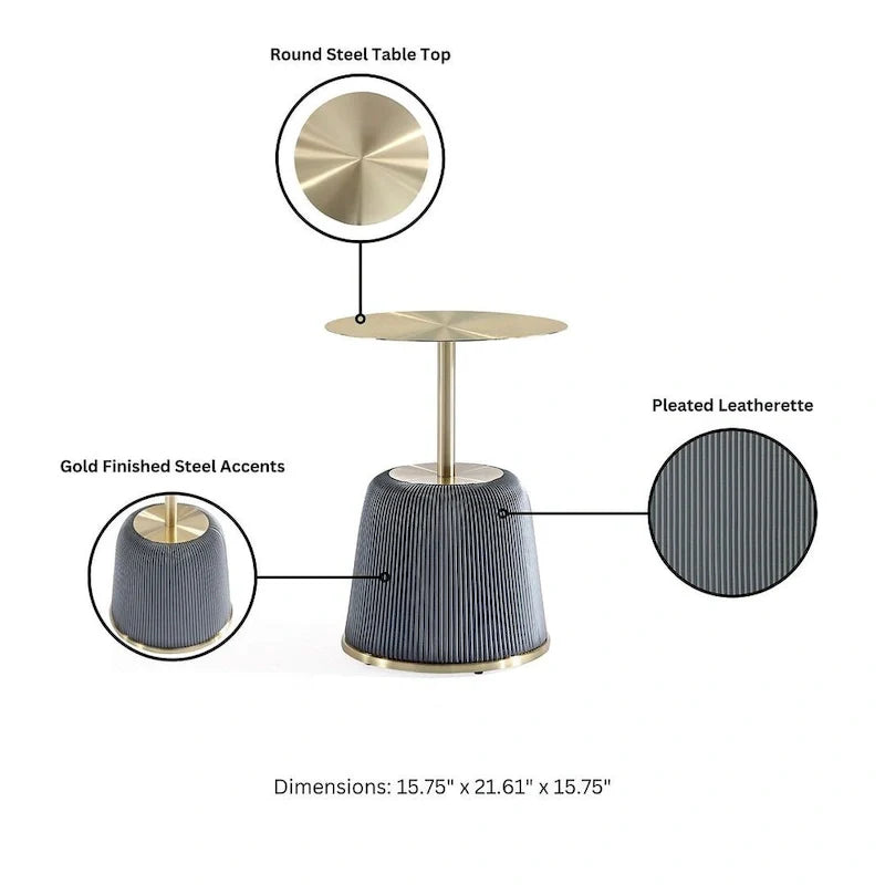 Manhattan Comfort Contemporary Anderson 2.0 Upholstered 3-Piece Table Collection 22