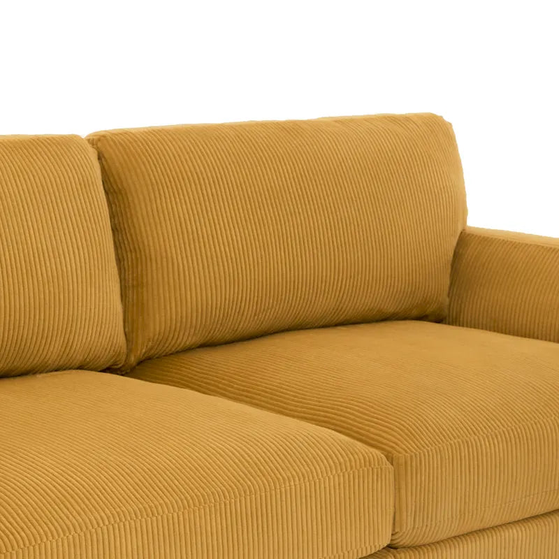 90-Inch Oversized Corduroy Sofa for Living Room with Reversible Cushions 8