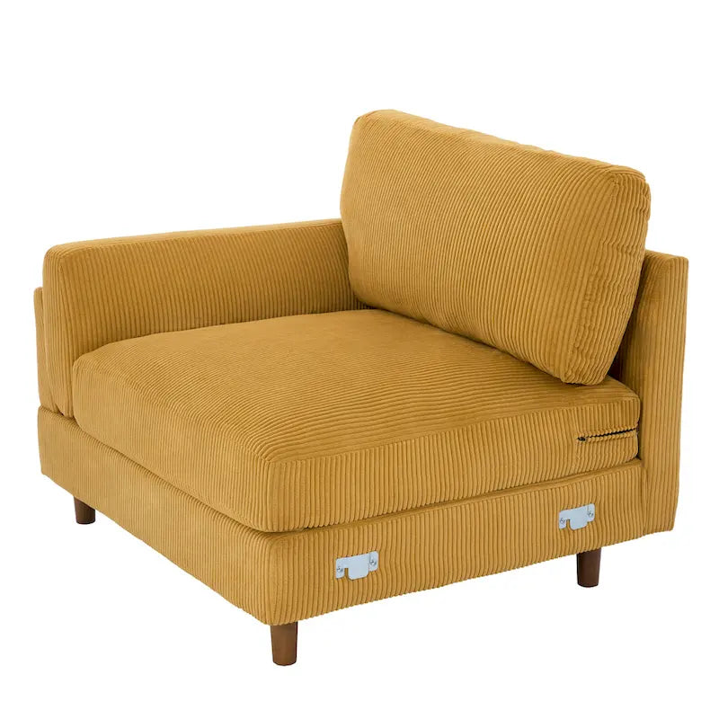 90-Inch Oversized Corduroy Sofa for Living Room with Reversible Cushions 9