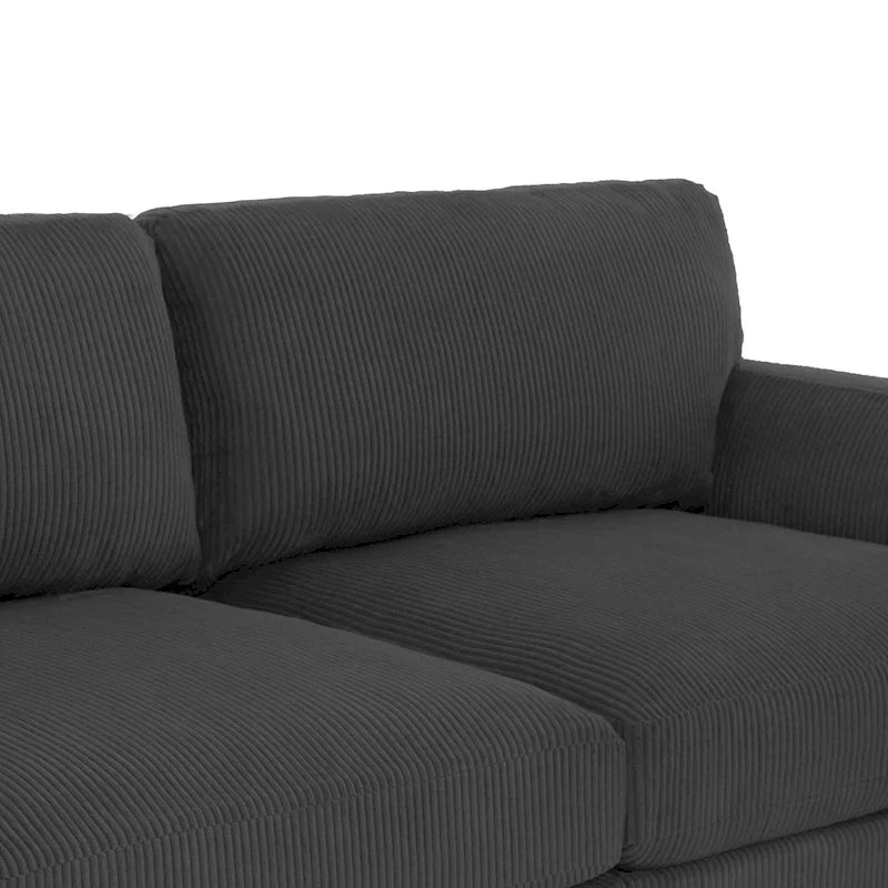 90-Inch Oversized Corduroy Sofa for Living Room with Reversible Cushions 16