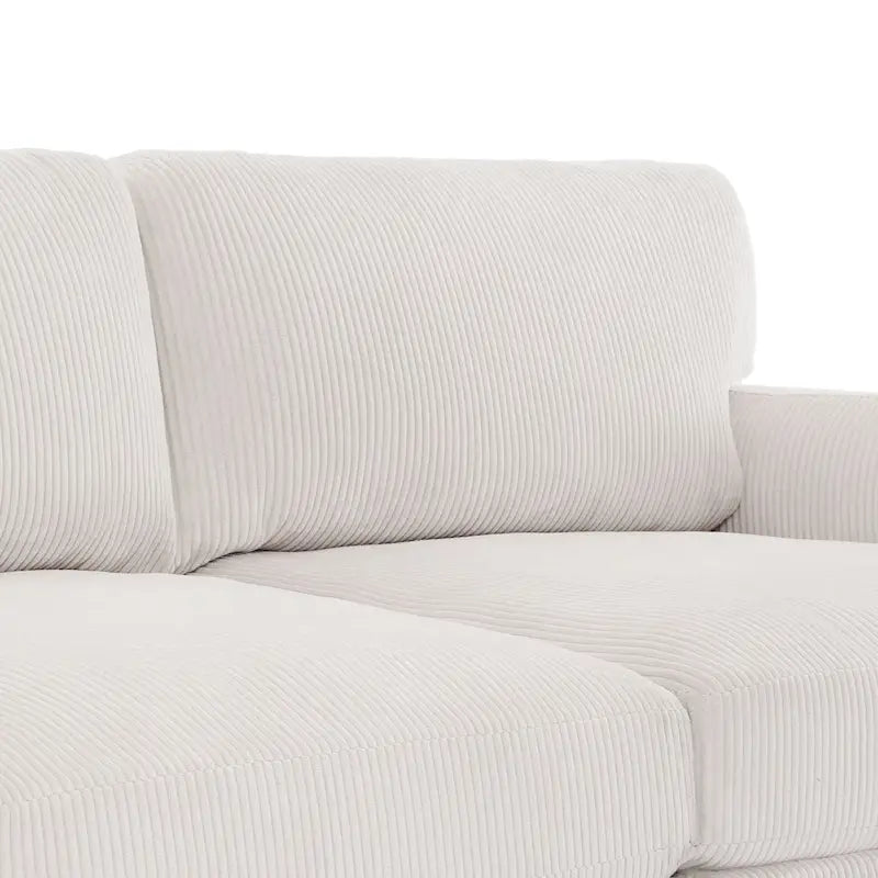 90-Inch Oversized Corduroy Sofa for Living Room with Reversible Cushions 23