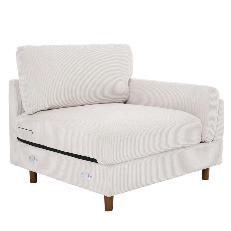 90-Inch Oversized Corduroy Sofa for Living Room with Reversible Cushions 24