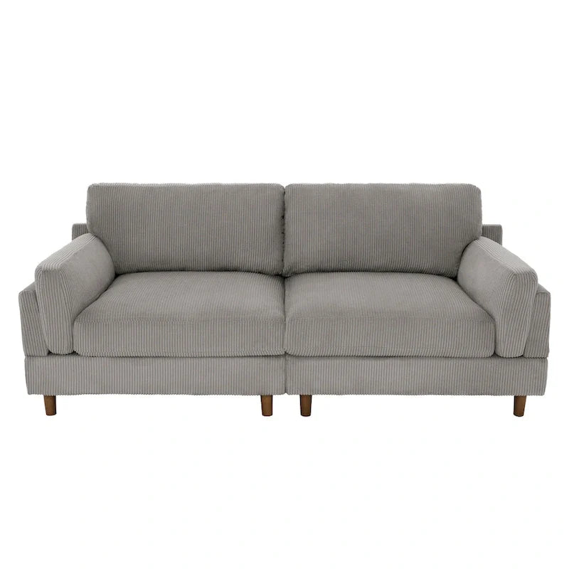 90-Inch Oversized Corduroy Sofa for Living Room with Reversible Cushions 29