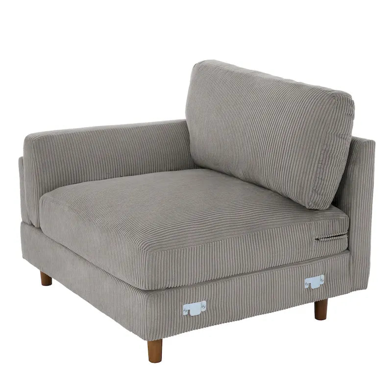 90-Inch Oversized Corduroy Sofa for Living Room with Reversible Cushions 31