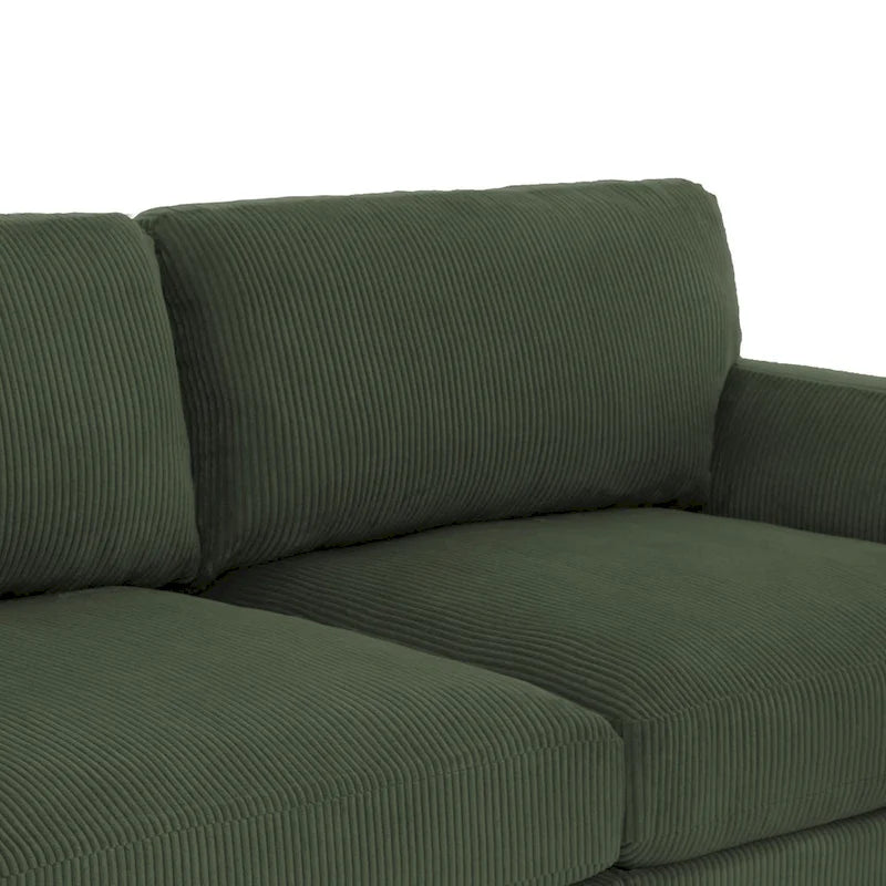 90-Inch Oversized Corduroy Sofa for Living Room with Reversible Cushions 37