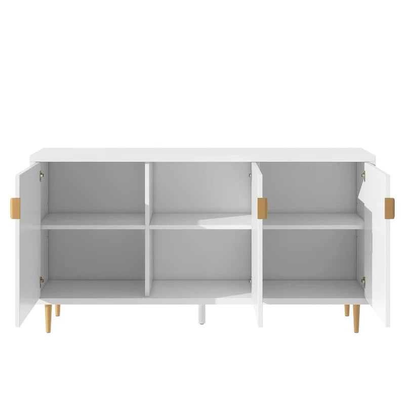 Contemporary TV Stand for TVs up to 70 inches, Versatile Console Table with Adjustable Shelves, Stylish Storage Sideboard for Living Room 3