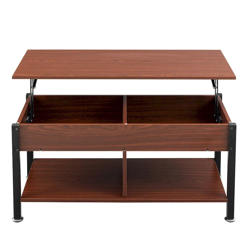 Metal Coffee Table with Lift-Top and Concealed Storage 9