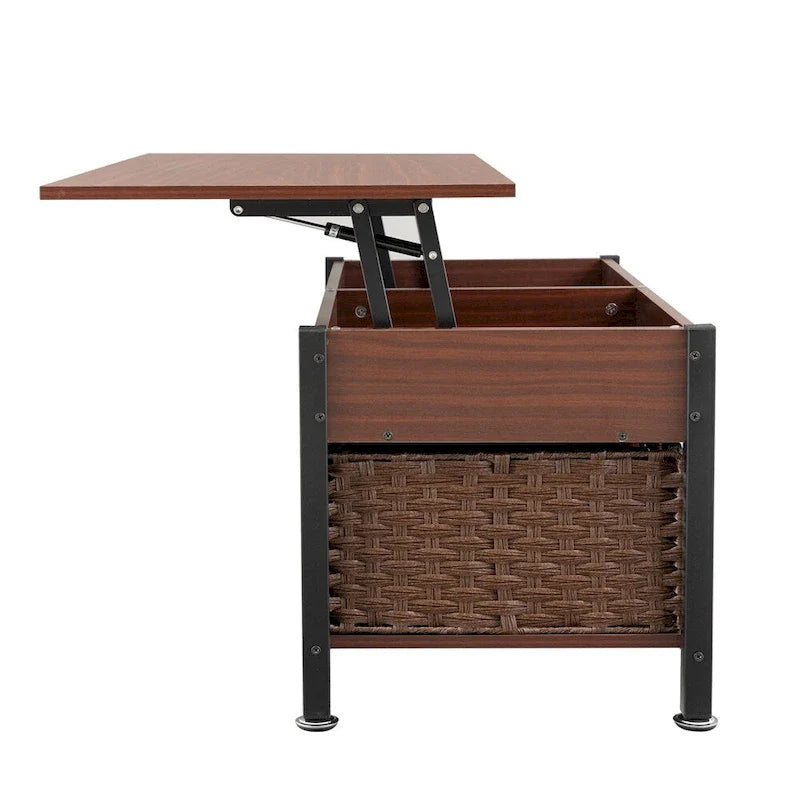 Metal Coffee Table with Lift-Top and Concealed Storage 10
