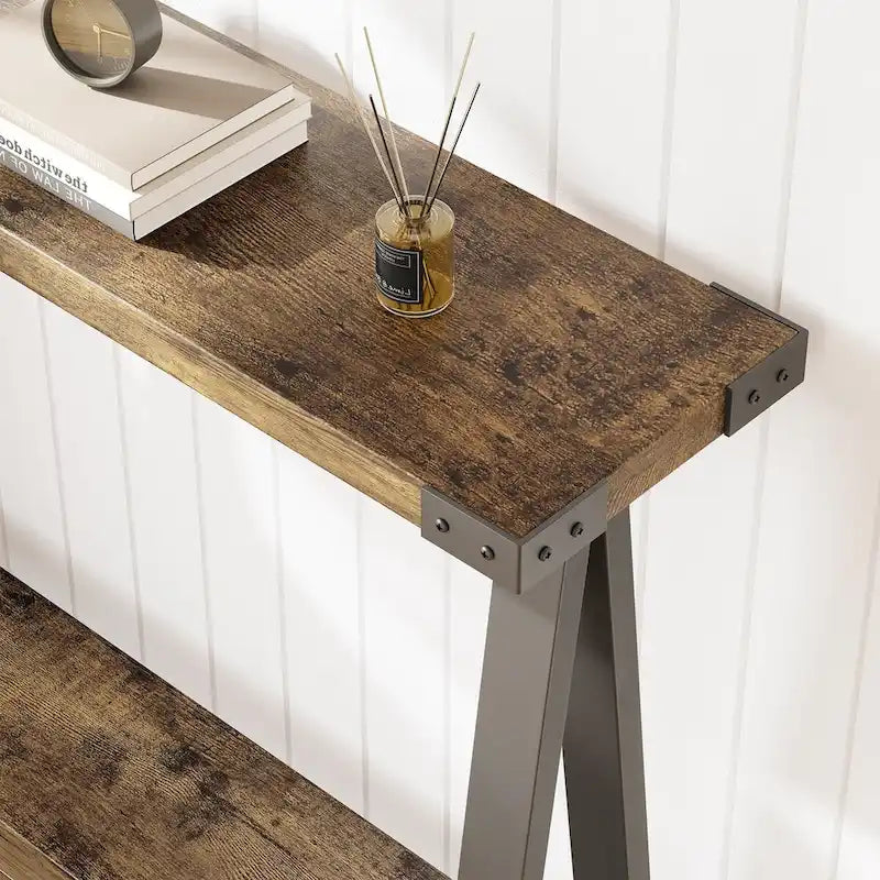 2-Tier Entryway Sofa Table with Storage Shelf 11