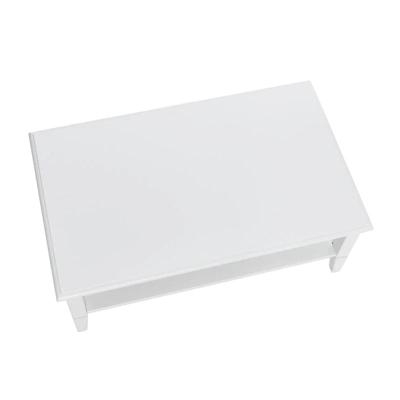 Storage Shelf Coffee Table with Sturdy Solid Wood Legs 5