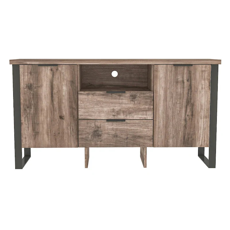2-Door, 2-Drawer Storage Cabinet and TV Stand 1
