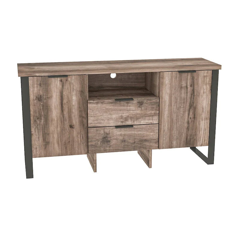 2-Door, 2-Drawer Storage Cabinet and TV Stand 2