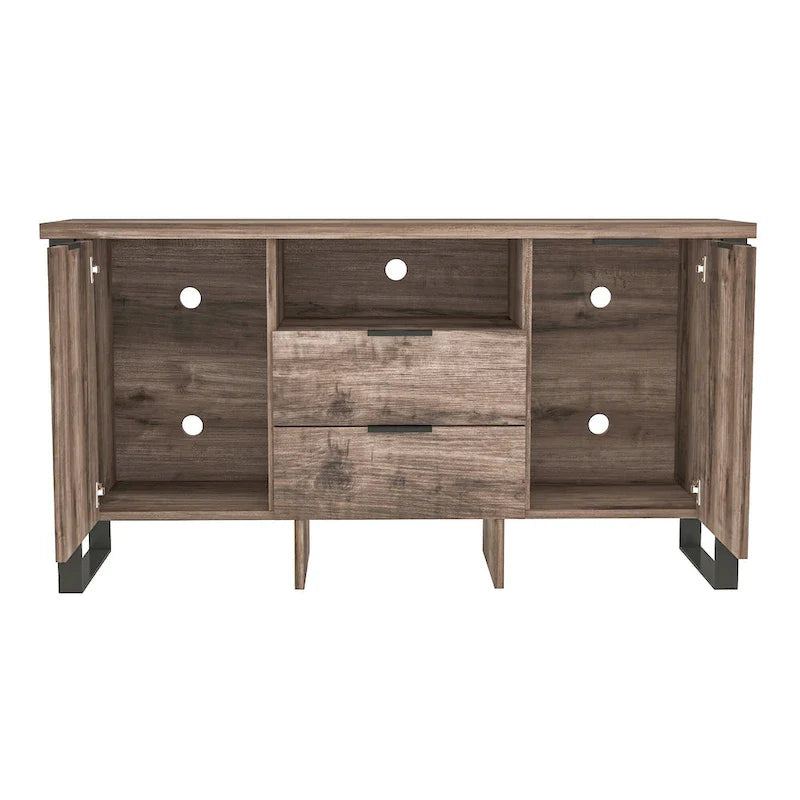 2-Door, 2-Drawer Storage Cabinet and TV Stand 4