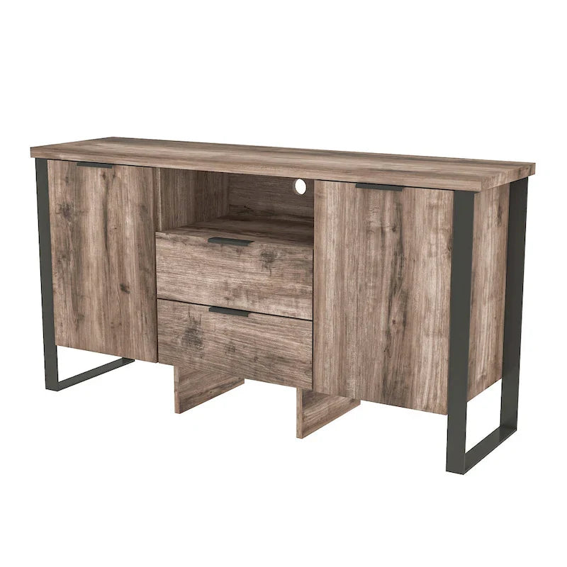 2-Door, 2-Drawer Storage Cabinet and TV Stand 5