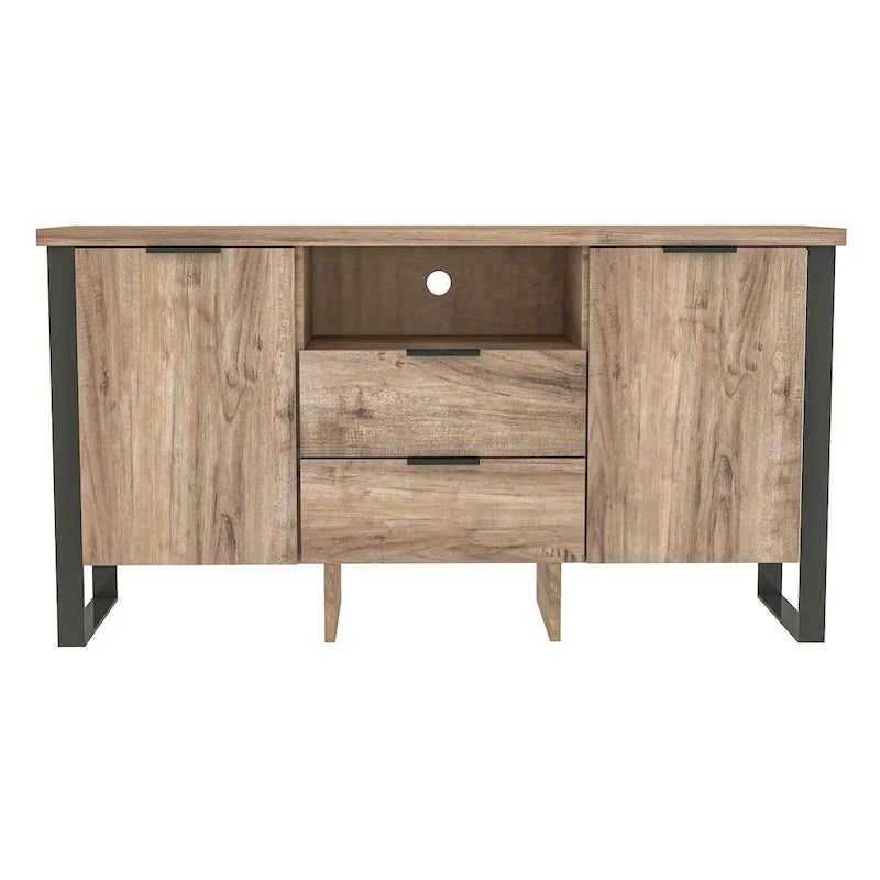 2-Door, 2-Drawer Storage Cabinet and TV Stand 17