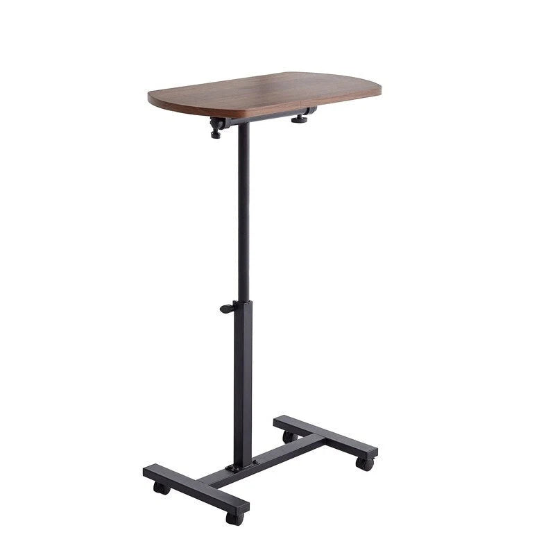 Mieres Adjustable C-Shaped End Table with Metal Frame - Mobile 360° Flip Swivel Couch Table 1