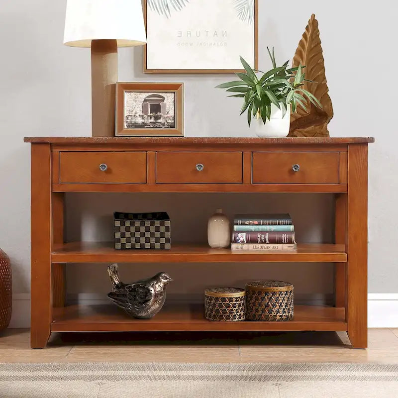 48-Inch Solid Pine Wood Console Table 17
