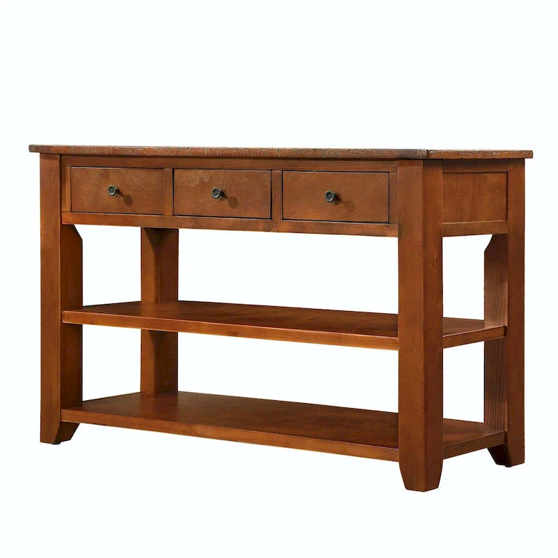 48-Inch Solid Pine Wood Console Table 10