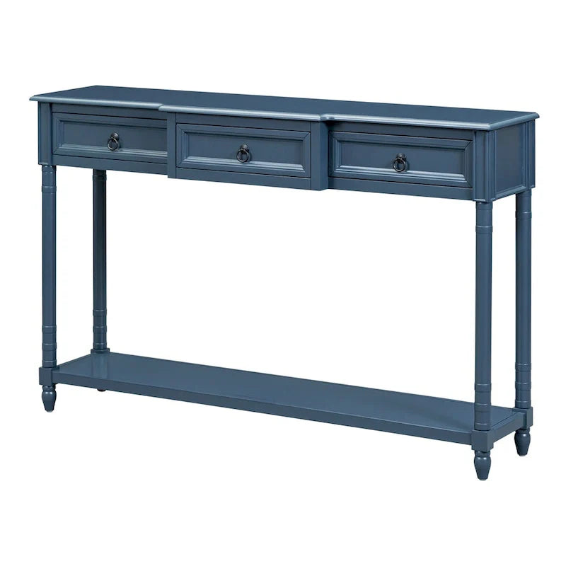 Entryway Console Table with Drawers and Extended Shelf 19