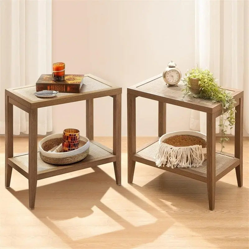 Set of 2 Living Room End Tables - Dimensions: 14D x 24W x 24H 6
