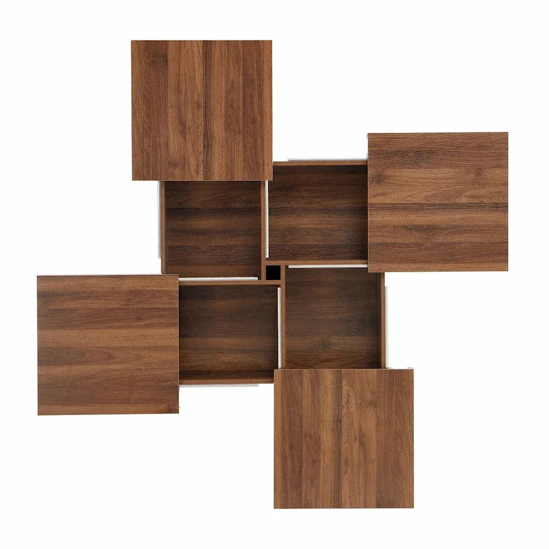 39.4-Inch Square Marble Veneer Coffee Table with Sliding Storage Top 16