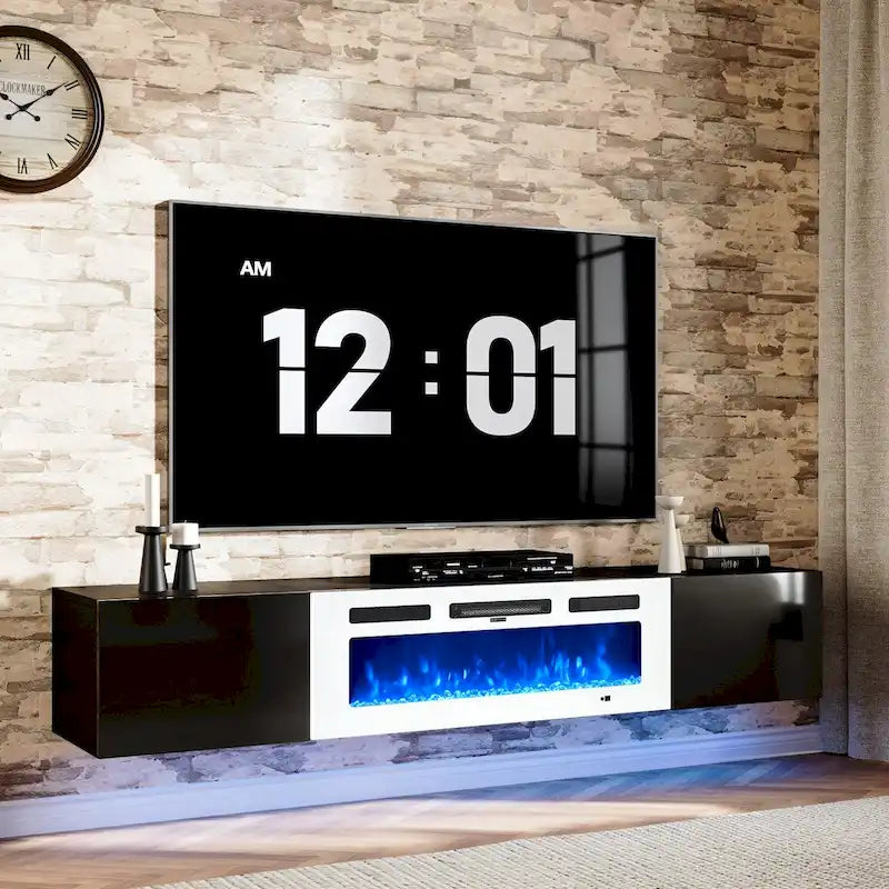 Wall-Mounted TV Stand with 36-Inch Electric Fireplace 11
