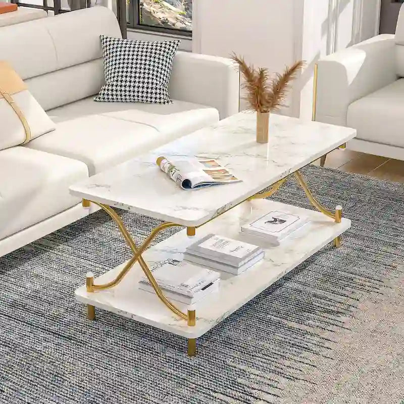Javlergo Contemporary 3-Piece Living Room Coffee Table Set: Includes Wood Coffee Table and Two End Tables 10