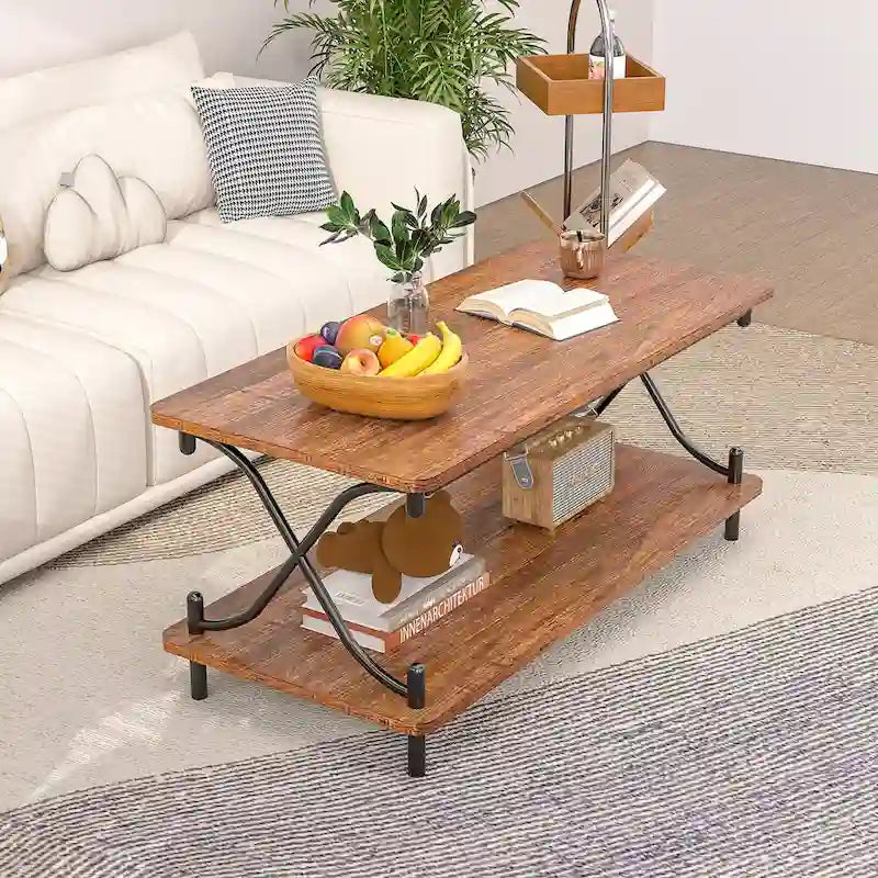 Javlergo Contemporary 3-Piece Living Room Coffee Table Set: Includes Wood Coffee Table and Two End Tables 19