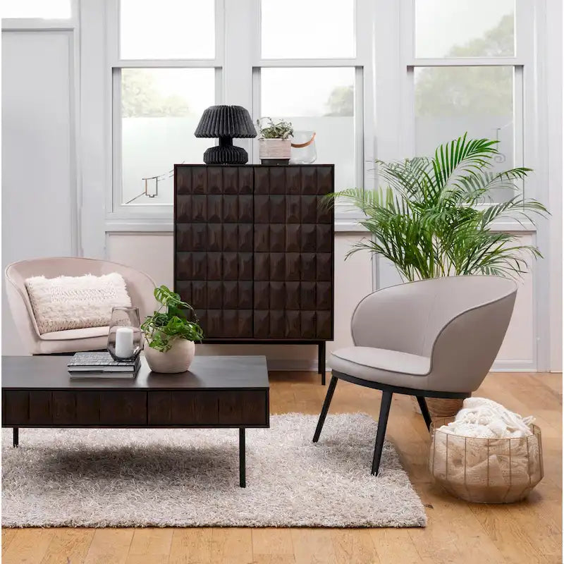 Rye Studio Contemporary 46-Inch Wide Espresso Oak Coffee Table with 2 Drawers - Dimensions: 28W x 46L x 16.5H 5