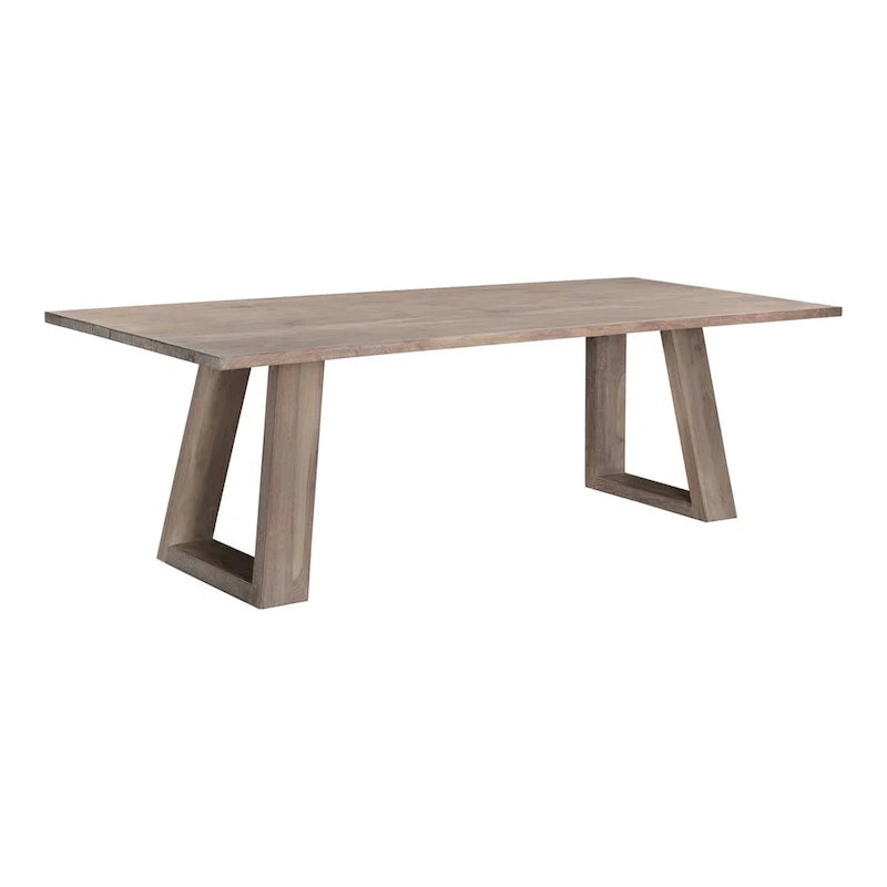 Aurelle Home Tina Contemporary Solid Acacia Wood Dining Table 2