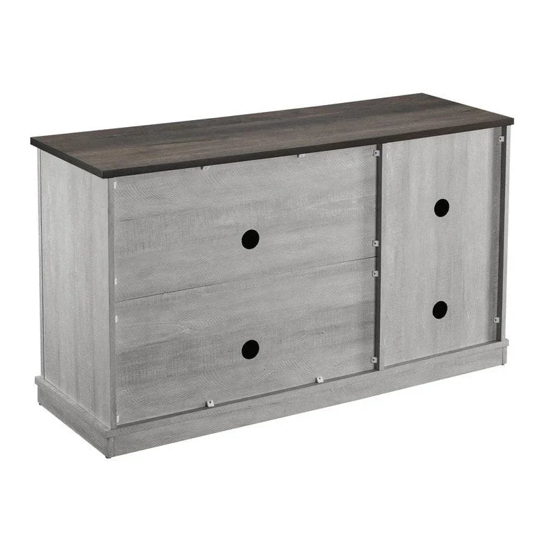 48-Inch Rustic Wood Buffet Cabinet with 3 Doors - Generous Storage Space 9