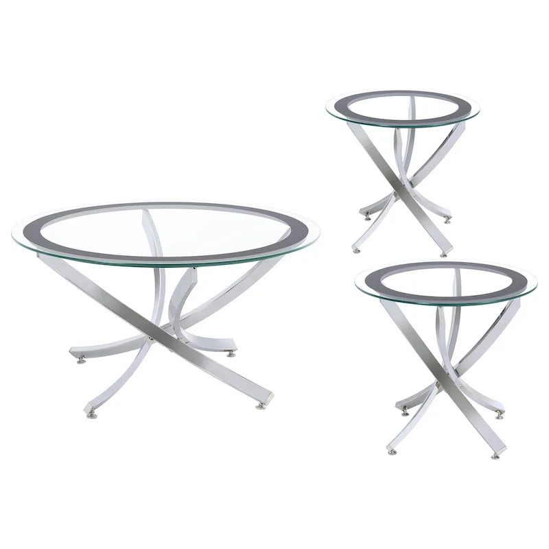 Brooke Round Glass-Top Coffee Table Collection 15