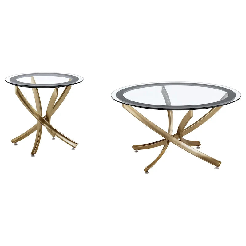 Brooke Round Glass-Top Coffee Table Collection 16