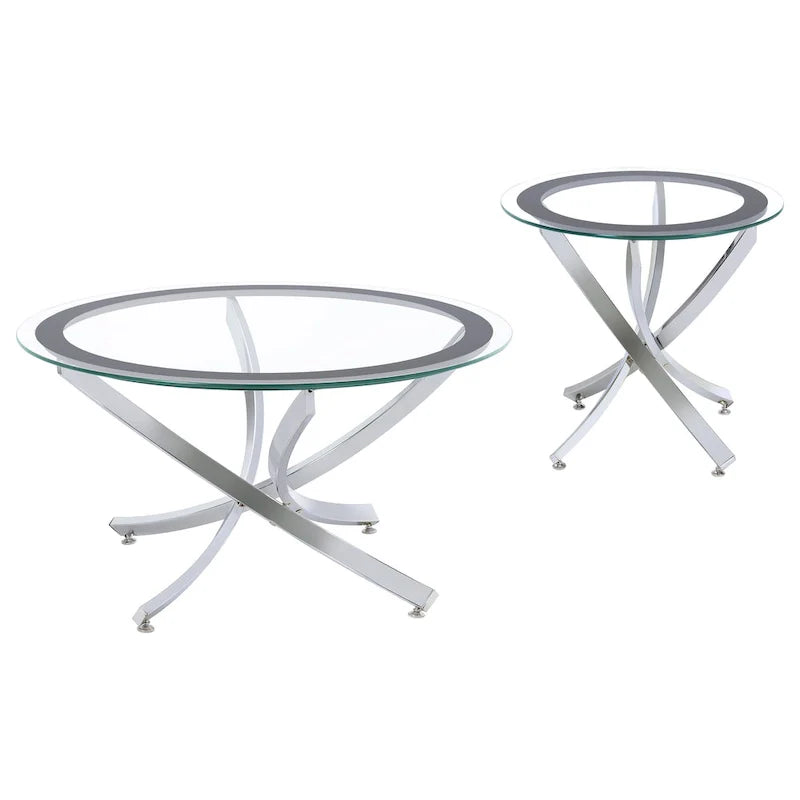 Brooke Round Glass-Top Coffee Table Collection 2