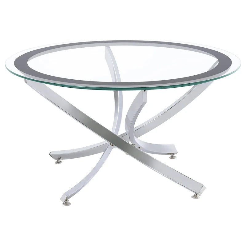 Brooke Round Glass-Top Coffee Table Collection 7