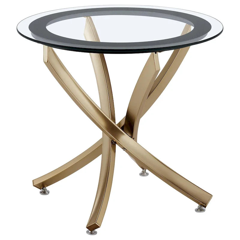 Brooke Round Glass-Top Coffee Table Collection 11