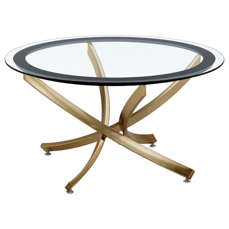 Brooke Round Glass-Top Coffee Table Collection 12