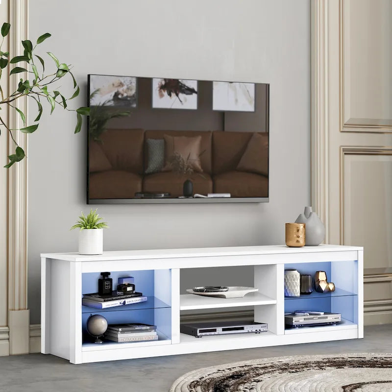 66-Inch Contemporary RGB LED TV Stand Console for TVs Up to 75 Inches 28