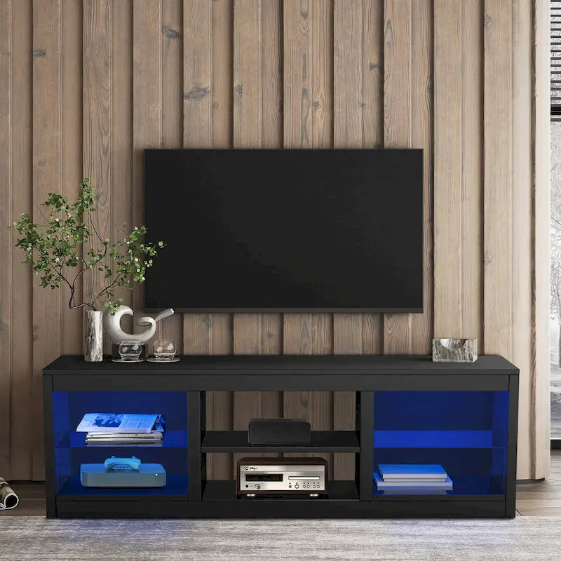 66-Inch Contemporary RGB LED TV Stand Console for TVs Up to 75 Inches 2